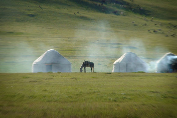 Illustration. Exploration du Monde. Kirghizistan. Des chevaux et des hommes. Présenté par Vincent Robinot. 07. 2016-01-13